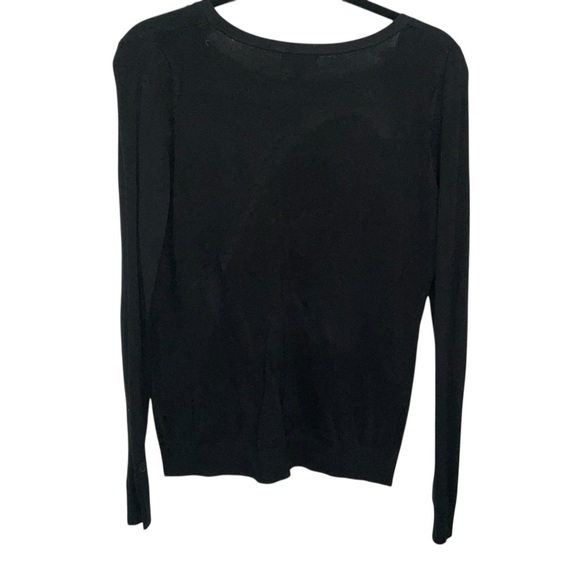 George Black V-Neck Cardigan w/ Rhinestone Buttons – Size M - Picture 5 of 6